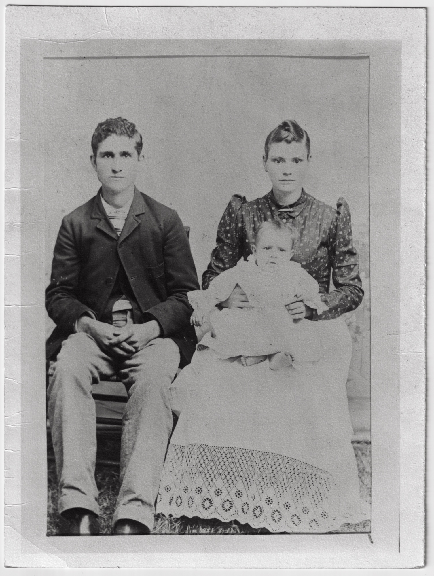 Photo of Charles, Rhoda, and possibly Hubert Crane